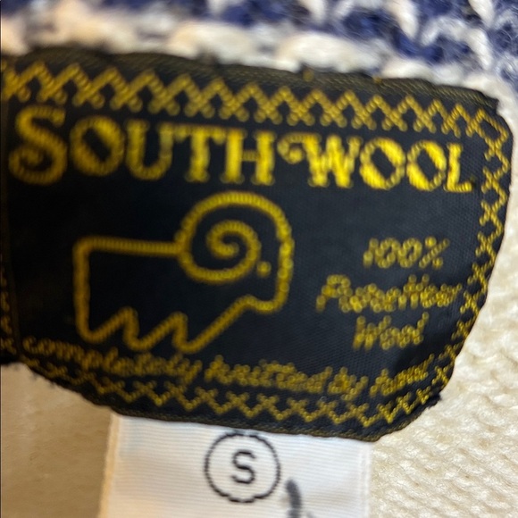 Vintage Hand Knitted South Wool 100% Virgin Wool Graphic Homestead Sweater Small - Picture 14 of 16